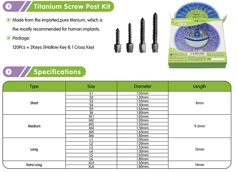 Titanium Screw Post detail image 1