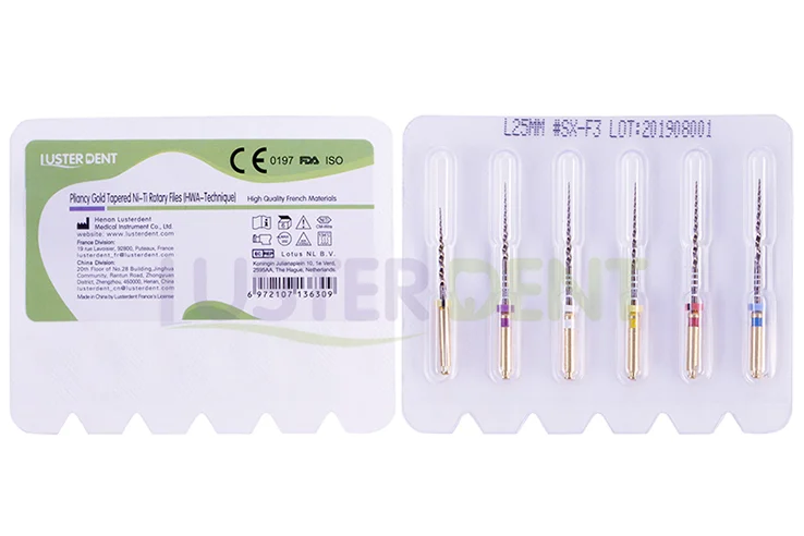 Pliancy Gold Tapered NiTi Rotary Files