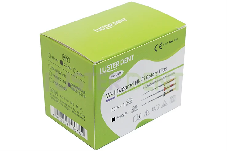 Pliancy W-1 Tapered NiTi Rotary Files